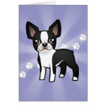 Cartoon Boston Terrier Cards