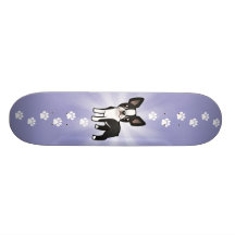 Cartoon Boston Terrier Custom Skate Board