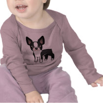 Cartoon Boston Terrier T-shirts