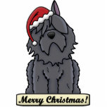 Cartoon Bouvier des Flandres Christmas Ornament photo sculptures
