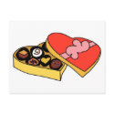 Cartoon Box of Chocolates postcards