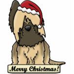 Cartoon Briard Christmas Ornament photo sculptures