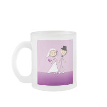Cartoon bride and groom coffee mug