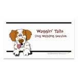 Cartoon Brittany Spaniel Business Card Template