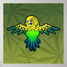 Cartoon Budgie Posters