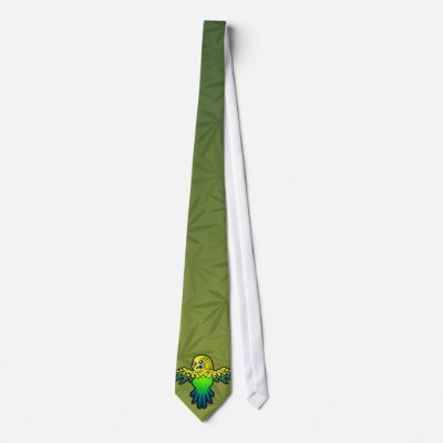 Cartoon Budgie Custom Ties