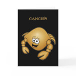 Cartoon Cancer Crab birthday card.