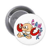 Cartoon Cancer Pinback Buttons