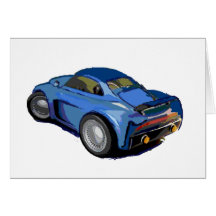 Cartoon car card