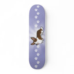 Cartoon Cardigan Welsh Corgi skateboards