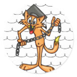 Cartoon Cat Graduation stickers