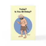 Cartoon Caveman Birthday cards