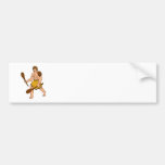 cartoon caveman holding club bumper sticker