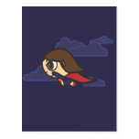 Cartoon Character Night Flight Post Card