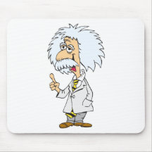 Cartoon character professor mousepad