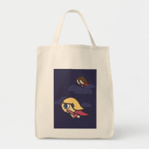 Cartoon Characters Night Flight Bag