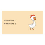 Cartoon Chicken. business cards