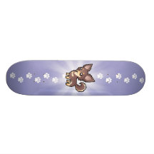 Cartoon Chihuahua (long coat) Custom Skate Board