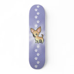 Cartoon Chihuahua (smooth coat) skateboards