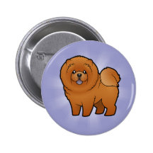 Cartoon Chow Chow Button