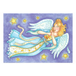 Cartoon Christmas Angel Christmas Party Invitation