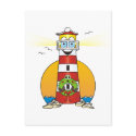 Cartoon Christmas Red White Lighthouse postcards