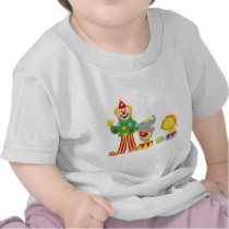 Cartoon Circus Clown and Animals T-Shirt