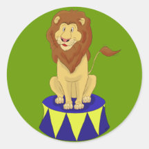 Cartoon Circus Lion Sticker