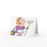 Cartoon Cleaning Lady cards