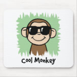 Cartoon Clip Art Cool Monkey with Sunglasses Mouse Pad