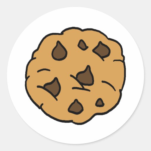 Cartoon Clipart HUGE Chocolate Chip Cookie Dessert Stickers