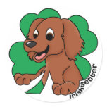 Cartoon Clover Irish Setter stickers