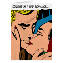 Cartoon Couple Kissing Valentine's Day Card