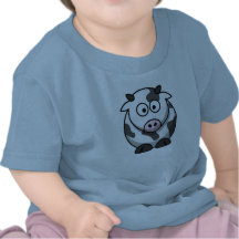 Cartoon Cow Baby Tee