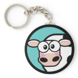 Cartoon Cow Customisable Keychain