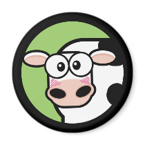 Cartoon Cow Customisable Magnet