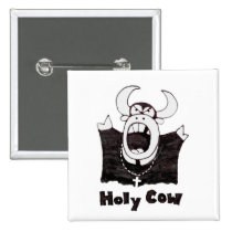 Cartoon Cow | Holy Cow Products buttons