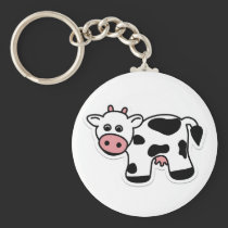 Cartoon Cow Keychain