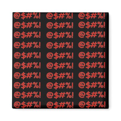 cartoon cursing REALLY MAD Magnets by Cat_Lover_Boutique