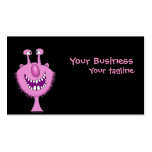 Cartoon Cute Pink Monster Business Cards Template