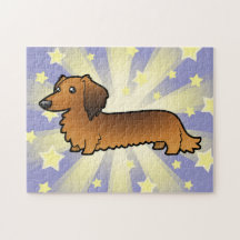 Cartoon Dachshund (longhair) Jigsaw Puzzles