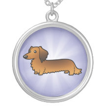 Cartoon Dachshund (longhair) Pendants
