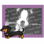 Cartoon Dachshund Photo Frame (smooth coat) Photo Sculptures