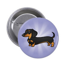 Cartoon Dachshund (smooth coat) Buttons