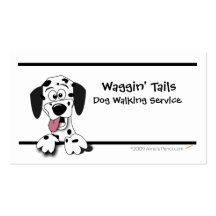 Cartoon Dalmatian Dog Business Card Template