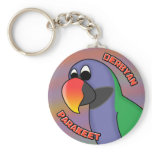 Cartoon Derbyan Parakeet Keychain