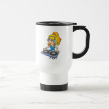 Cartoon DJ girl Coffee Mug