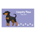Cartoon Doberman Pinscher (floppy ears) Business Card