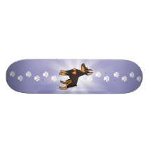 Cartoon Doberman Pinscher (pointy ears) Skateboard Decks