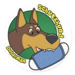 Cartoon Doberman Schutzhund Stickers